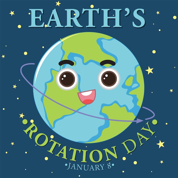Diseño de banner del día de la rotación de la tierra