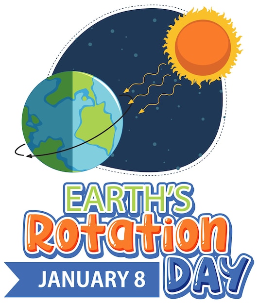 Vector gratuito diseño de banner del día de rotación de la tierra