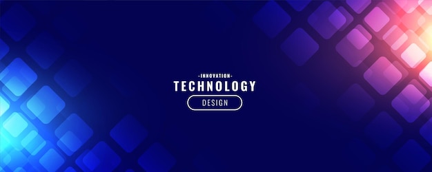Vector gratuito diseño de banner digital de tecnología azul