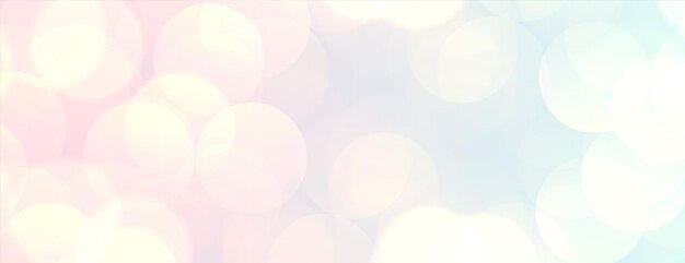 Diseño de banner elegante de luces de bokeh de color pastel