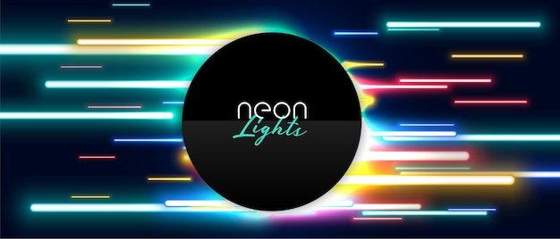 Diseño de banner de espectáculo de luz led de neón.