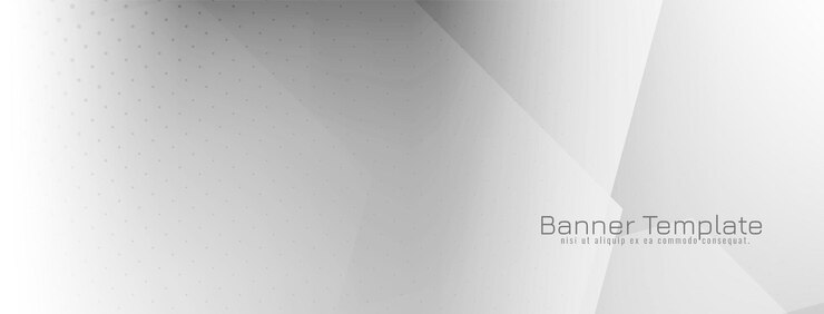 Vector gratuito diseño de banner con estilo geométrico de color blanco elegante moderno