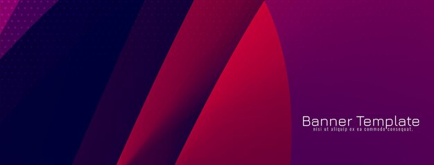 Diseño de banner de estilo de onda elegante de color violeta moderno