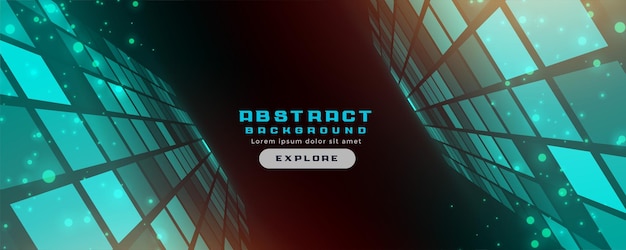 Diseño de banner de estilo de tecnología futurista abstracto