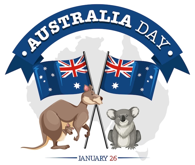 Diseño de banner de feliz día de Australia