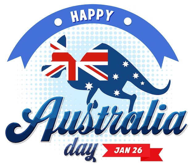 Vector gratuito diseño de banner de feliz día de australia