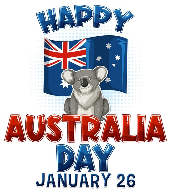 Diseño de banner de feliz día de Australia