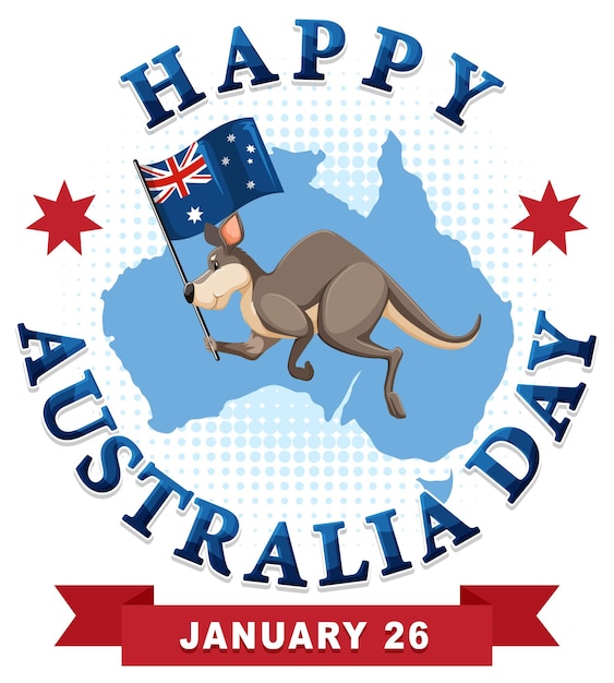 Vector gratuito diseño de banner de feliz día de australia