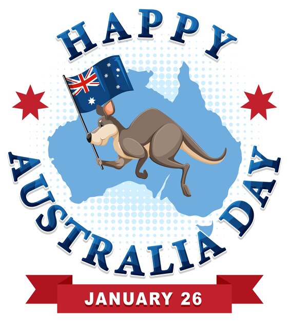 Diseño de banner de feliz día de Australia