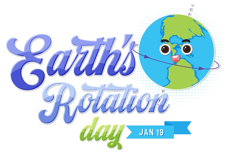 Vector gratuito diseño de banner de feliz día de rotación de la tierra