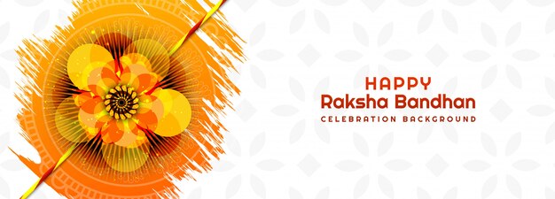 Diseño de banner de festival hindú raksha bandhan