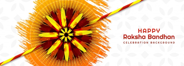 Diseño de banner de festival hindú raksha bandhan