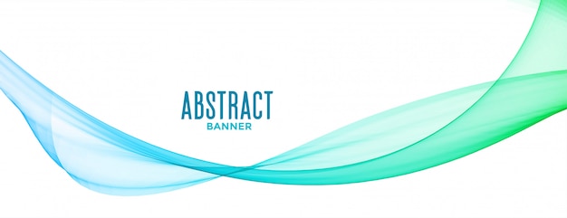 Vector gratuito diseño de banner de fondo abstracto azul ondulado transparente líneas