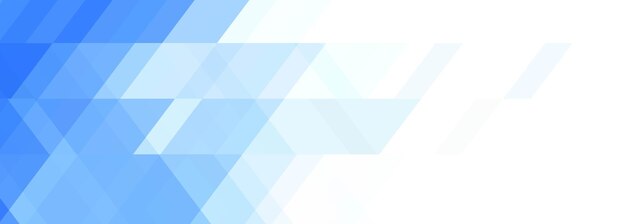 Diseño de banner de formas geométricas azules abstractas