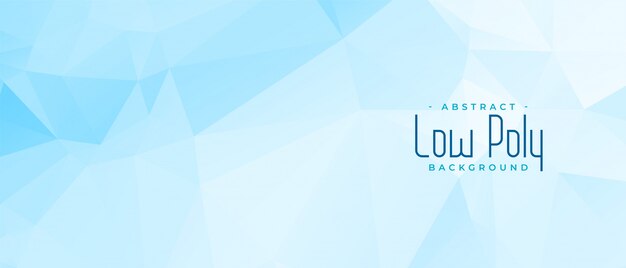 Diseño de banner geométrico abstracto azul bajo poli