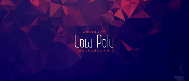Diseño de banner geométrico abstracto bajo duotono poli