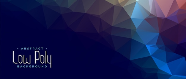 Diseño de banner geométrico abstracto triangular bajo poli