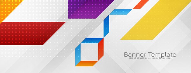 Diseño de banner geométrico moderno abstracto