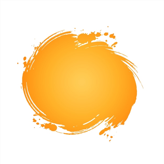 Vector gratuito diseño de banner grunge circular decorativo de color amarillo