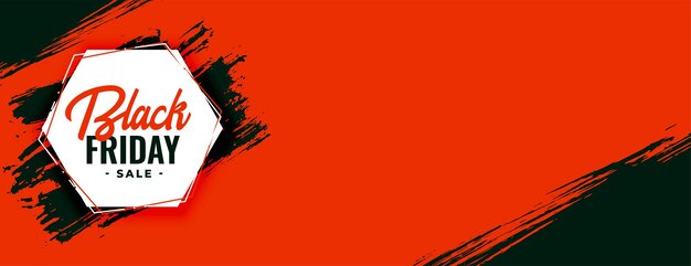 Diseño de banner de grunge rojo abstracto viernes negro