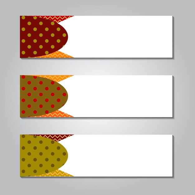 Diseño de banner horizontal con fondo rayado de memphis