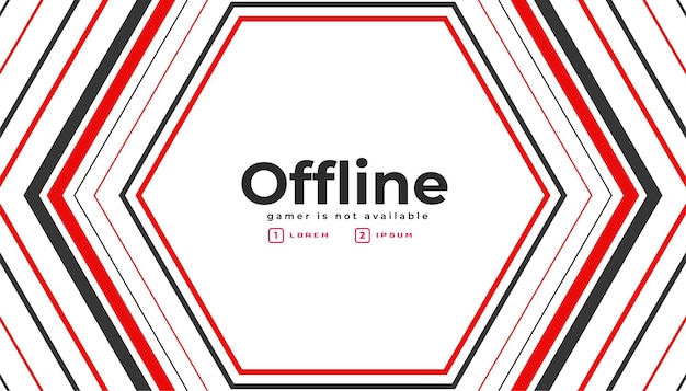 Diseño de banner de juegos Twitch actualmente fuera de línea