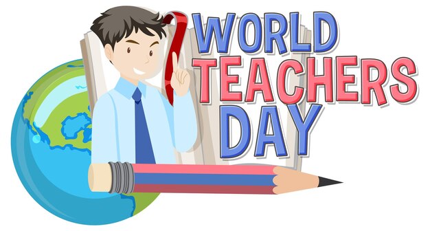 Diseño de banner de logotipo del día mundial del maestro