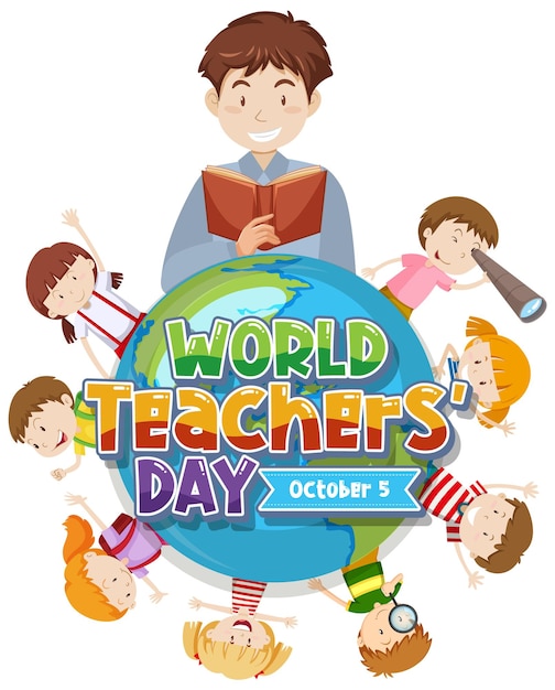 Diseño de banner de logotipo del día mundial del maestro