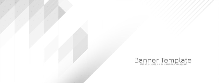 Vector gratuito diseño de banner de moda gris y blanco geométrico brillante