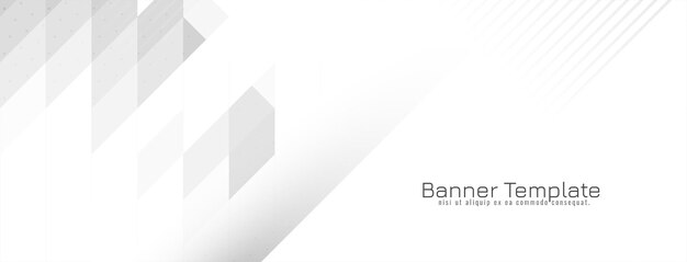 Diseño de banner de moda gris y blanco geométrico brillante