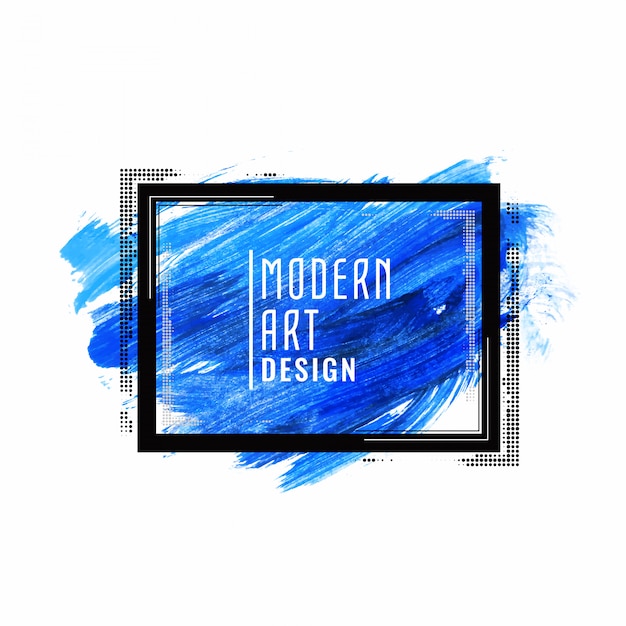 Diseño de banner moderno acuarela abstracta azul
