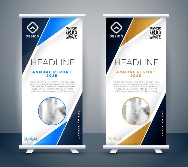 diseño de banner moderno enrollable corporativo