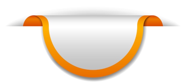 Diseño de banner naranja sobre fondo blanco.