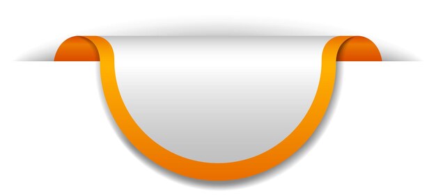 Diseño de banner naranja sobre fondo blanco.