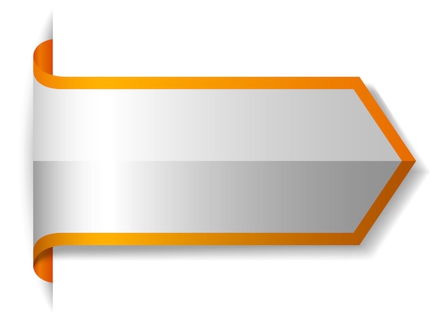 Diseño de banner naranja sobre fondo blanco.