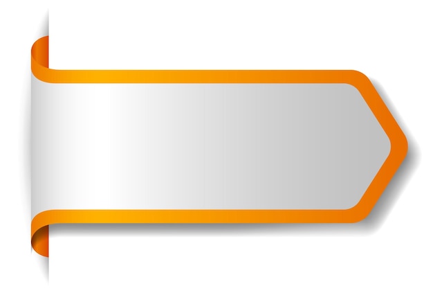 Diseño de banner naranja sobre fondo blanco.
