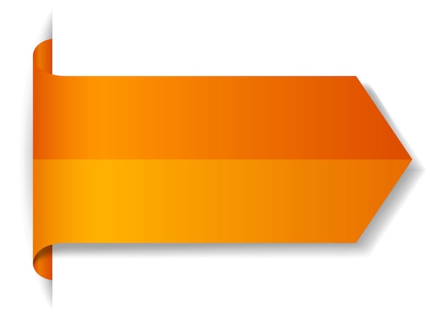 Diseño de banner naranja sobre fondo blanco.