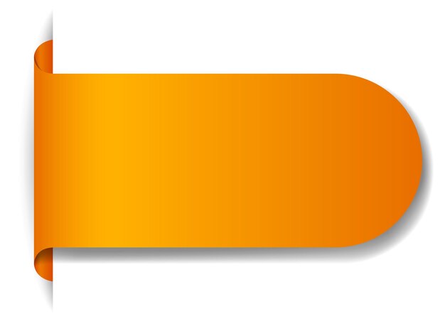 Diseño de banner naranja sobre fondo blanco.