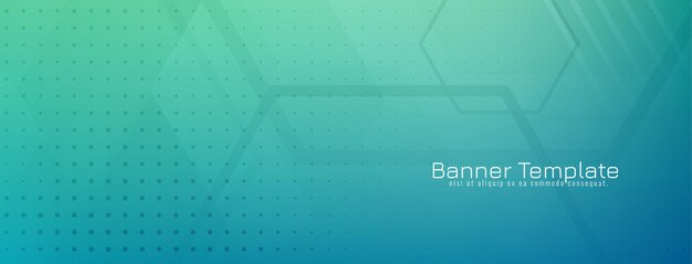 Diseño de banner de negocios de formas hexagonales geométricas con estilo