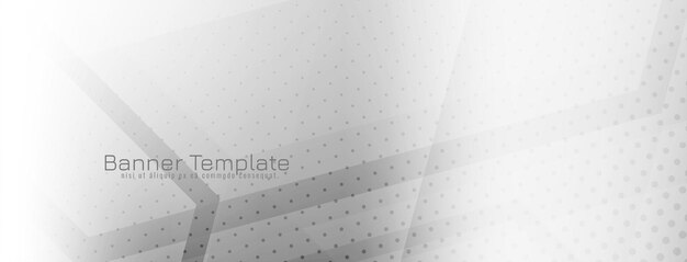 Diseño de banner de negocios geométricos de color blanco moderno decorativo