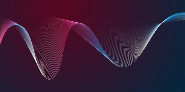 Diseño de banner de ondas que fluyen