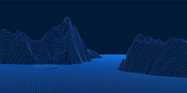 Vector gratuito diseño de banner de paisaje abstracto de estructura metálica