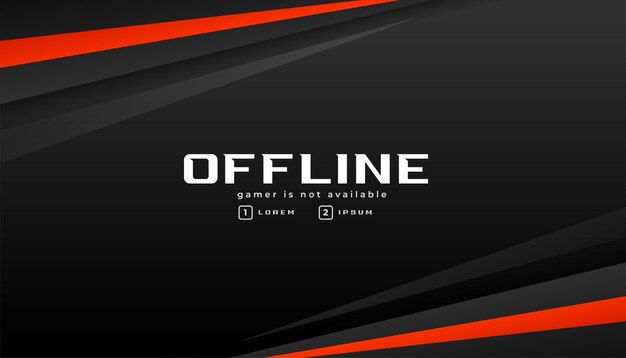 diseño de banner de pantalla web oscura fuera de línea