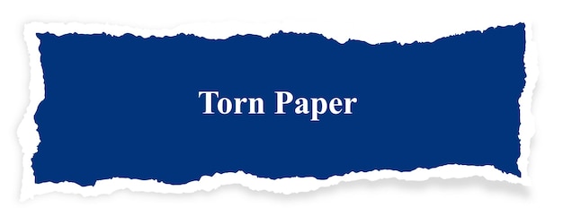 Diseño de banner de papel rasgado azul abstracto