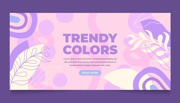 Diseño de banner pastel dibujado a mano