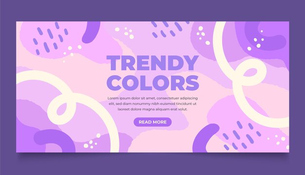Diseño de banner pastel dibujado a mano