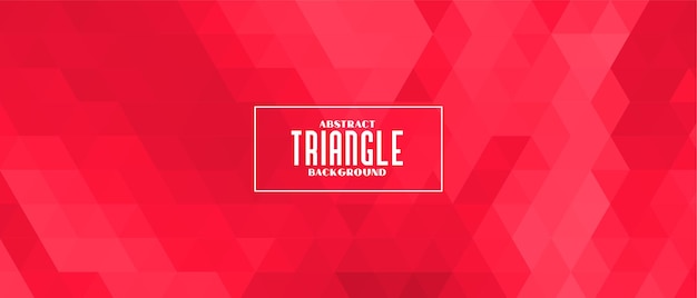 Diseño de banner de patrón geométrico triángulo rojo