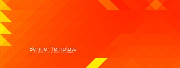 Diseño de banner de patrón de mosaico triangular amarillo y rojo
