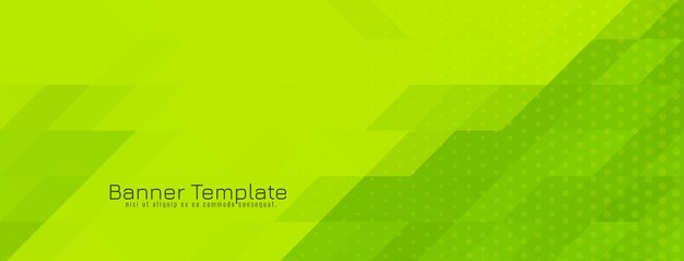 Diseño de banner de patrón de mosaico triangular de color verde moderno