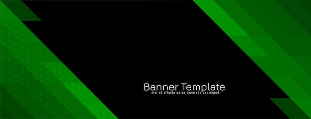 Vector gratuito diseño de banner de patrón de mosaico triangular de color verde moderno